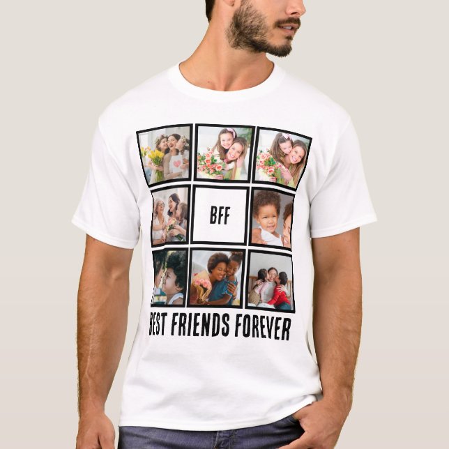 Camiseta Personalizado BFF Mejores Amigos Para Siempre 8 Co (Anverso)