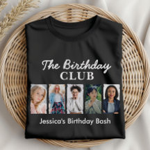 Personalizado Birthday Club con 5 fotos y nombre