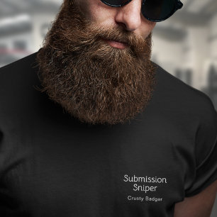 Camiseta Personalizado BJJ Jiu Jitsu Sumisión Sniper Negro