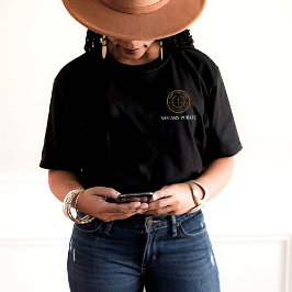 Camiseta Personalizado Black QR Code Company Notary Promoti