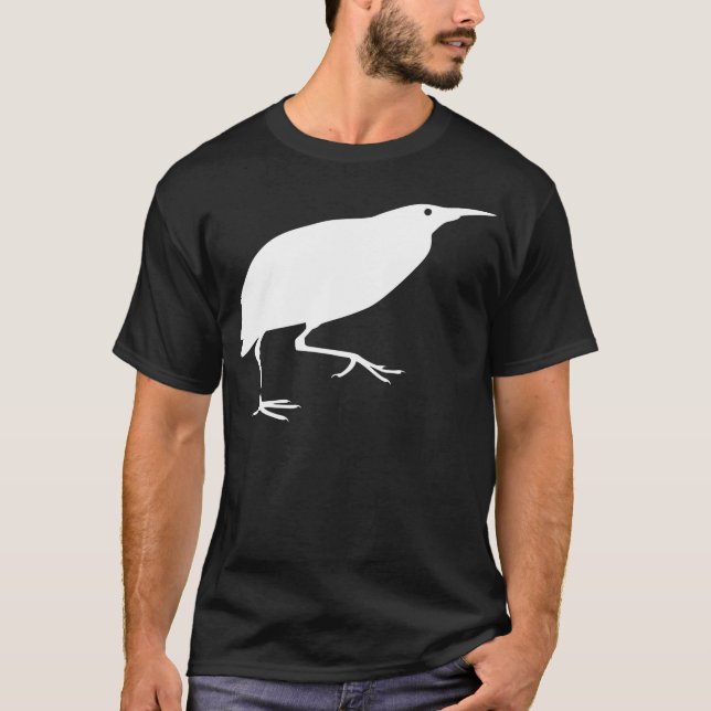 Camiseta Personalizado blanco de la silueta del pájaro de (Anverso)