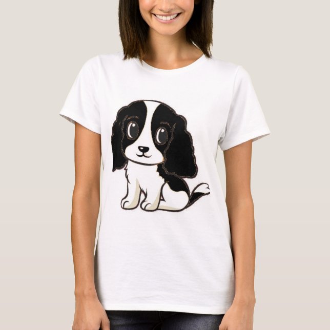 Camiseta personalizado blanco negro de ess (Anverso)