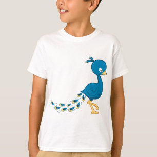 Camiseta Personalizado Blue Peacock Bird