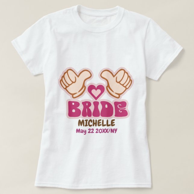 Camiseta Personalizado boda gracioso (Diseño del anverso)