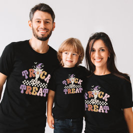 Camiseta Personalizado Boo Ghost Trick o Trate Halloween