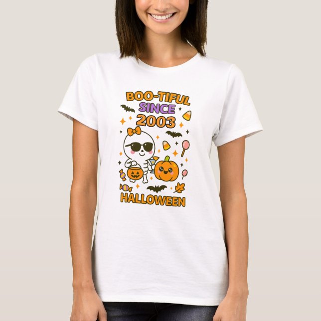 Camiseta Personalizado Boo-tiful Halloween T-Shirt (Anverso)