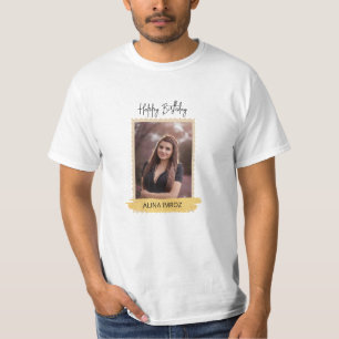 Camiseta Personalizado Branded Black Gold Luxury Feliz cump