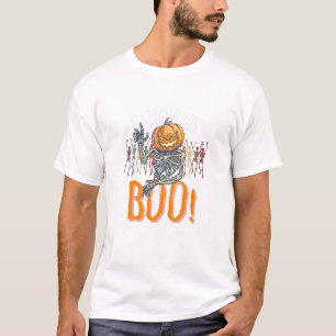 Camiseta Personalizado Branded White y Naranja Grunge Hallo