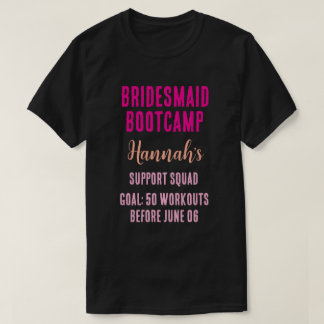 Camiseta Personalizado Bridesmaid Bootcamp