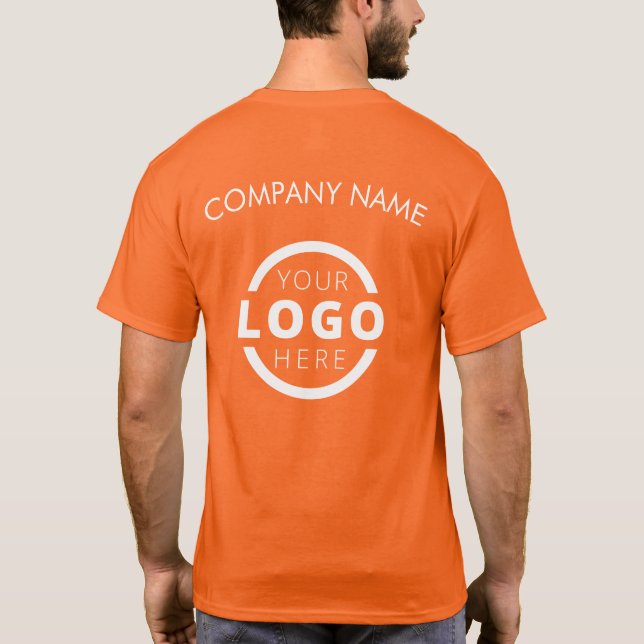 Camiseta Personalizado Business Logo Employee Uniform (Reverso)