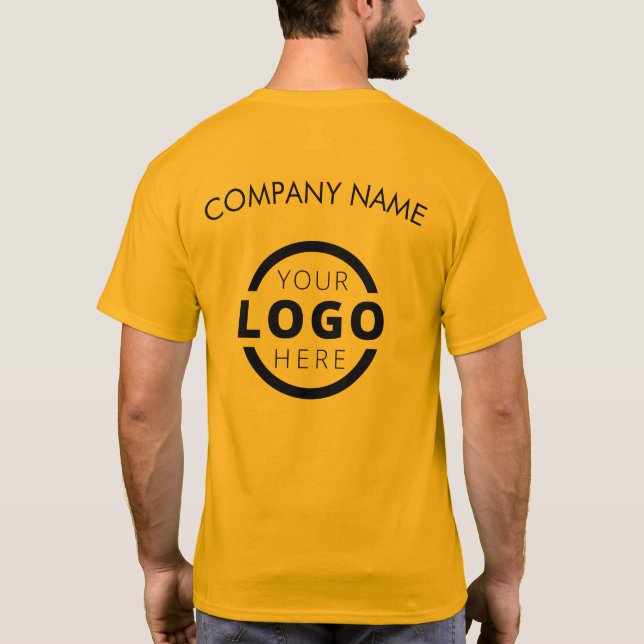 Camiseta Personalizado Business Logo Employee Uniform (Reverso)