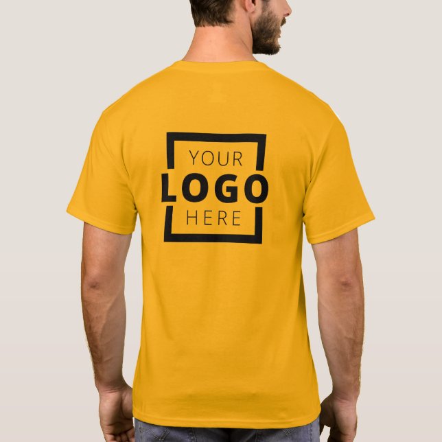 Camiseta Personalizado Business Logo Employee Uniform (Reverso)