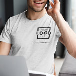 Camiseta Personalizado Business Logo Employee Uniform<br><div class="desc">Promociona tu negocio con tu camiseta, dondequiera que vayas. Crea tu propia camiseta de marca personalizado con el logo de tu propia compañía. La impresión se puede colocar en el frente, el área de bolsillo y la parte posterior. El uso de camisetas promocionales con el logotipo de su empresa en...</div>