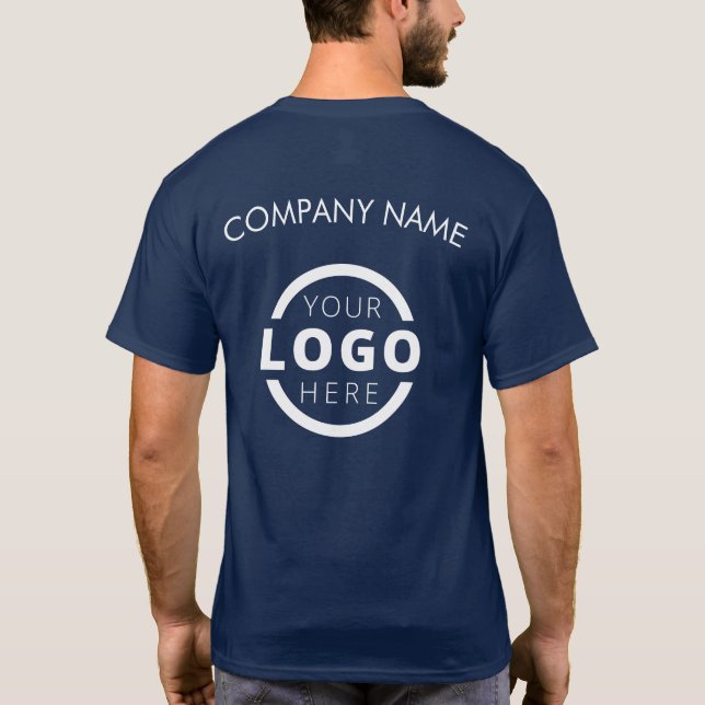 Camiseta Personalizado Business Logo Employee Uniform (Reverso)