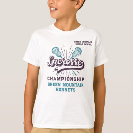 Camiseta Personalizado Caja Campo Lacrosse Equipo Número de