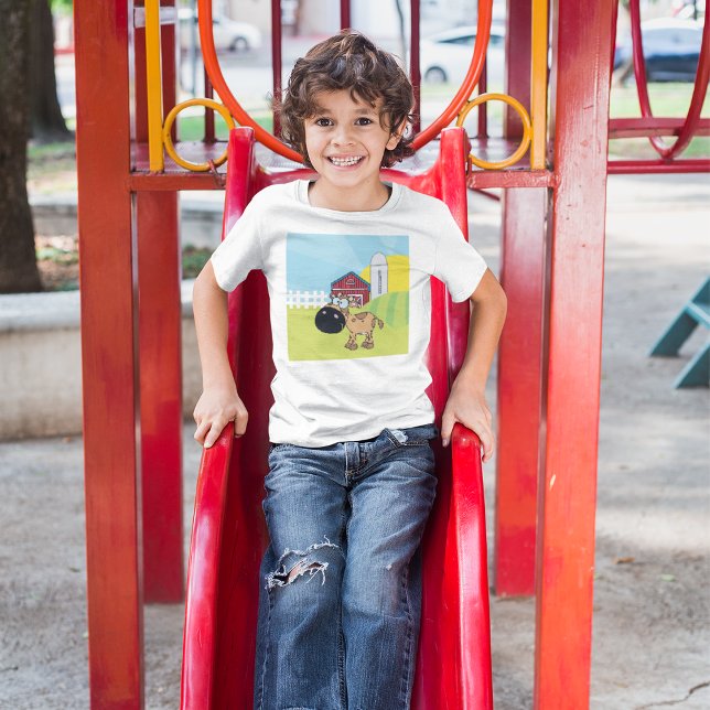 Camiseta Personalizado Calf En Una Granja (Subido por el creador)