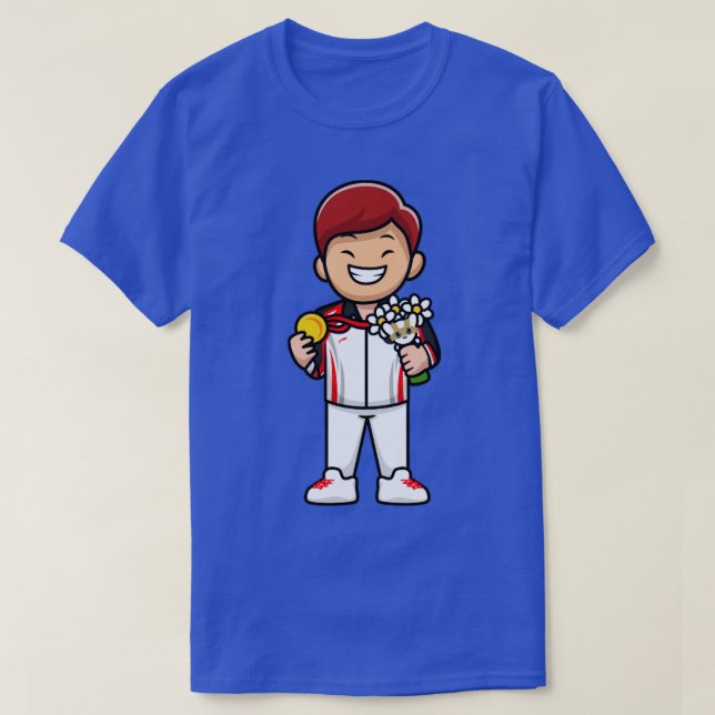 Camiseta Personalizado campeón de campeón de chico lindo (Diseño del anverso)