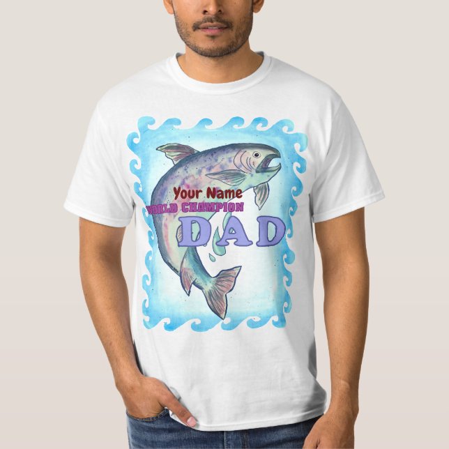Camiseta Personalizado campeón papá pescador (Anverso)