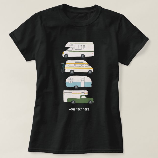Camiseta PERSONALIZADO Campervan vanlife RV Trailer (Diseño del anverso)