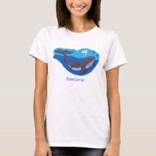 Camiseta Personalizado caprichoso de ballenas y terneros
