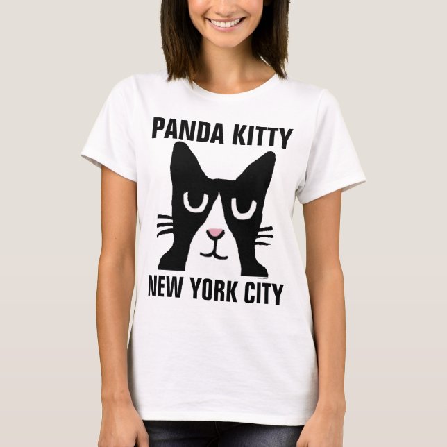 Camiseta PERSONALIZADO CAT de NUEVA YORKER, Panda Kitty, Tu (Anverso)