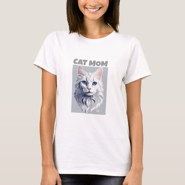 Camiseta Personalizado Cat Mom Shirt - Perfecto regalo del  (Anverso)