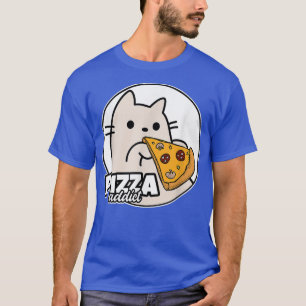 Camiseta Personalizado Cat Pizza Addict T-Shirt
