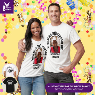 Camiseta Personalizado Celebración de cumpleaños foto famil