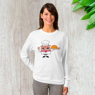 Camiseta Personalizado Chef Holding Roast Turkey