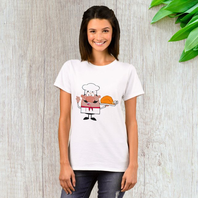 Camiseta Personalizado Chef Holding Roast Turkey (Subido por el creador)