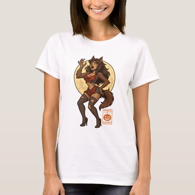 Camiseta Personalizado Chica de Werewolf (Anverso)