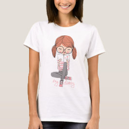 Camiseta personalizado-chica-ilustracion de la mujer
