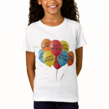Personalizado chicas Feliz cumpleaños T-Shirt