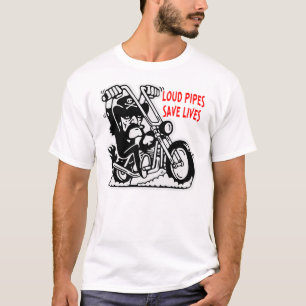 Camiseta Personalizado Chopper Loud Pipes Salva Vidas ©