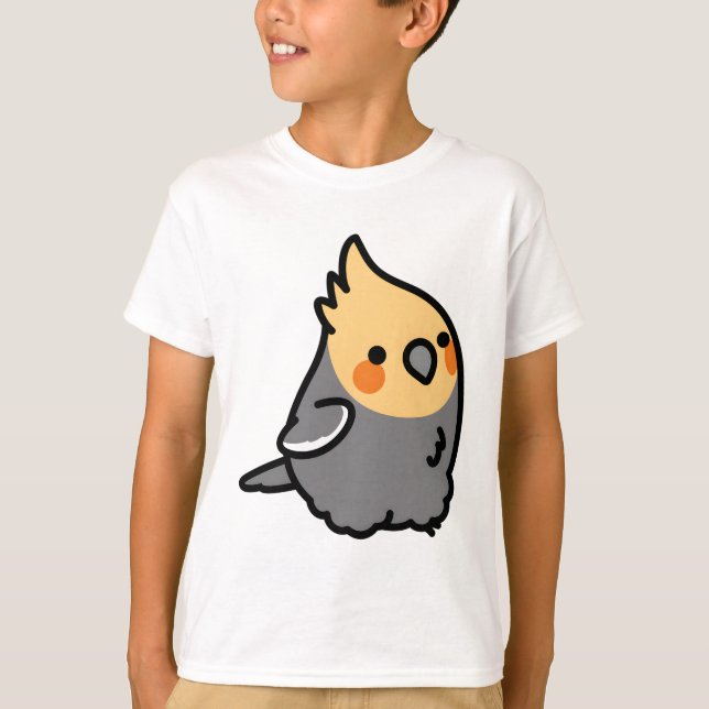 Camiseta Personalizado Chubby Fuzzy Cockatiel (Anverso)