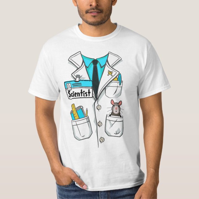 Camiseta Personalizado Científico Nombre Etiqueta Costume d (Anverso)