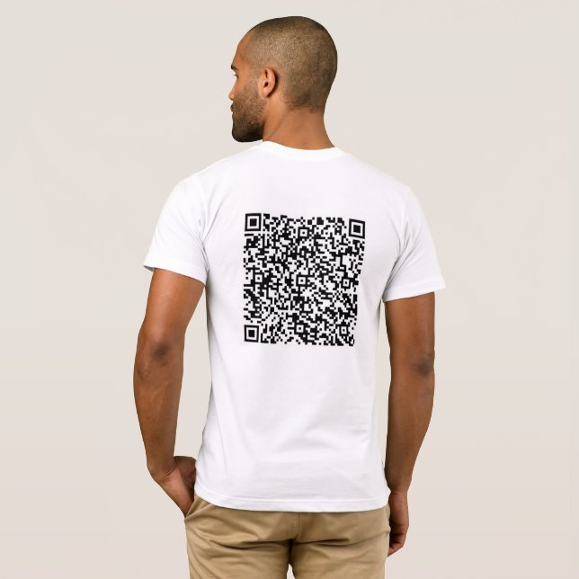Camiseta Personalizado Código QR Analizar información Diver (Reverso completo)