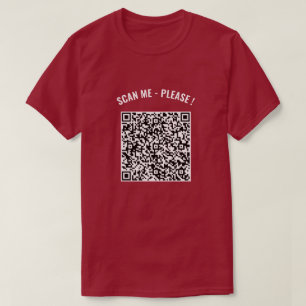 Camiseta Personalizado Código QR Explorar información de ca