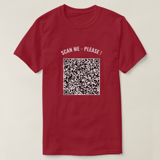 Camiseta Personalizado Código QR Explorar información de ca (Diseño del anverso)