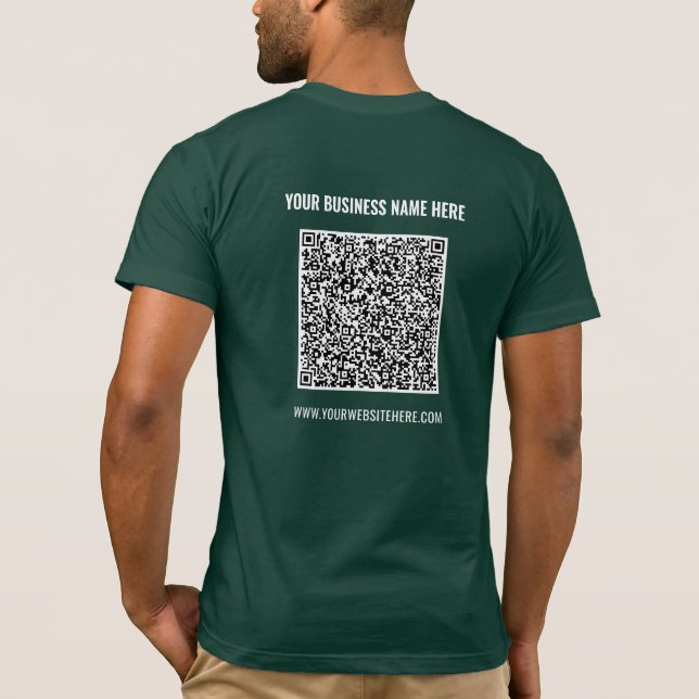 Camiseta Personalizado Código QR Explorar información Nombr (Reverso)
