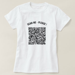 Camiseta Personalizado Código QR Explorar información Texto