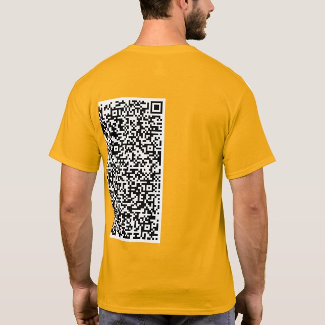 Camiseta Personalizado Código QR Información de exploración (Reverso)