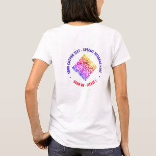 Camiseta Personalizado Código QR Texto tu propio diseño Cam