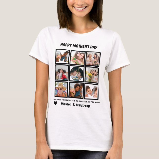 Camiseta Personalizado Collage de fotos del 9° Día de la Ma (Anverso)