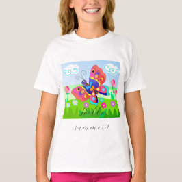 Camiseta Personalizado Colorfoul mariposas y flores