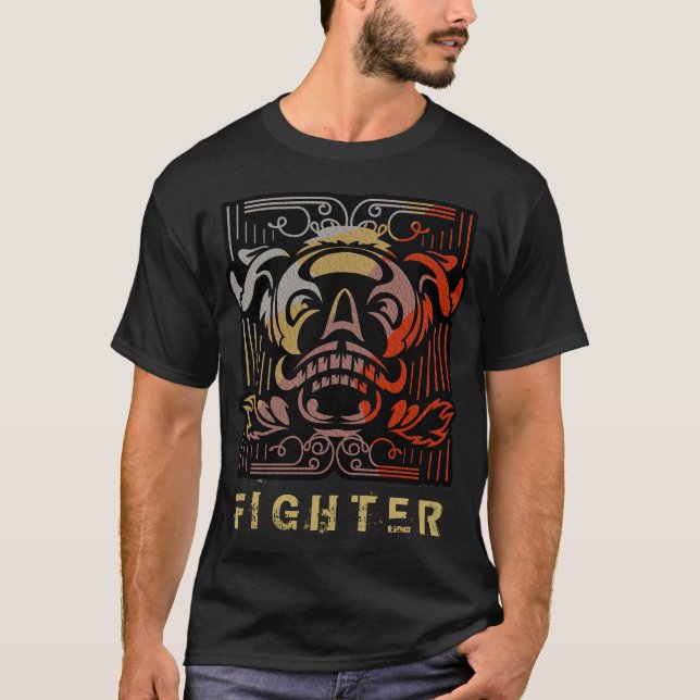 Camiseta Personalizado - Combatiente de artes marciales mix (Anverso)