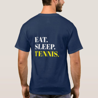 Camiseta Personalizado Comer Sleep Tennis Back Design