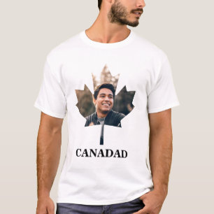 Camiseta Personalizado con forma de hoja de arce foto feliz