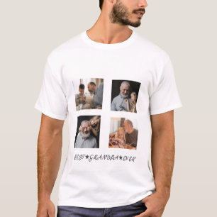 Camiseta Personalizado Contemporáneo de 4 fotos "El mejor a