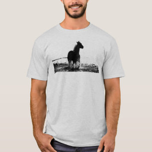 Camiseta Personalizado corriendo frente a caballo y detrás 